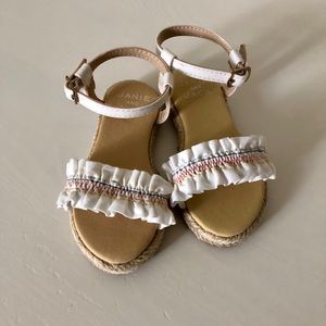 Janie and Jack White Ruffle Sandals